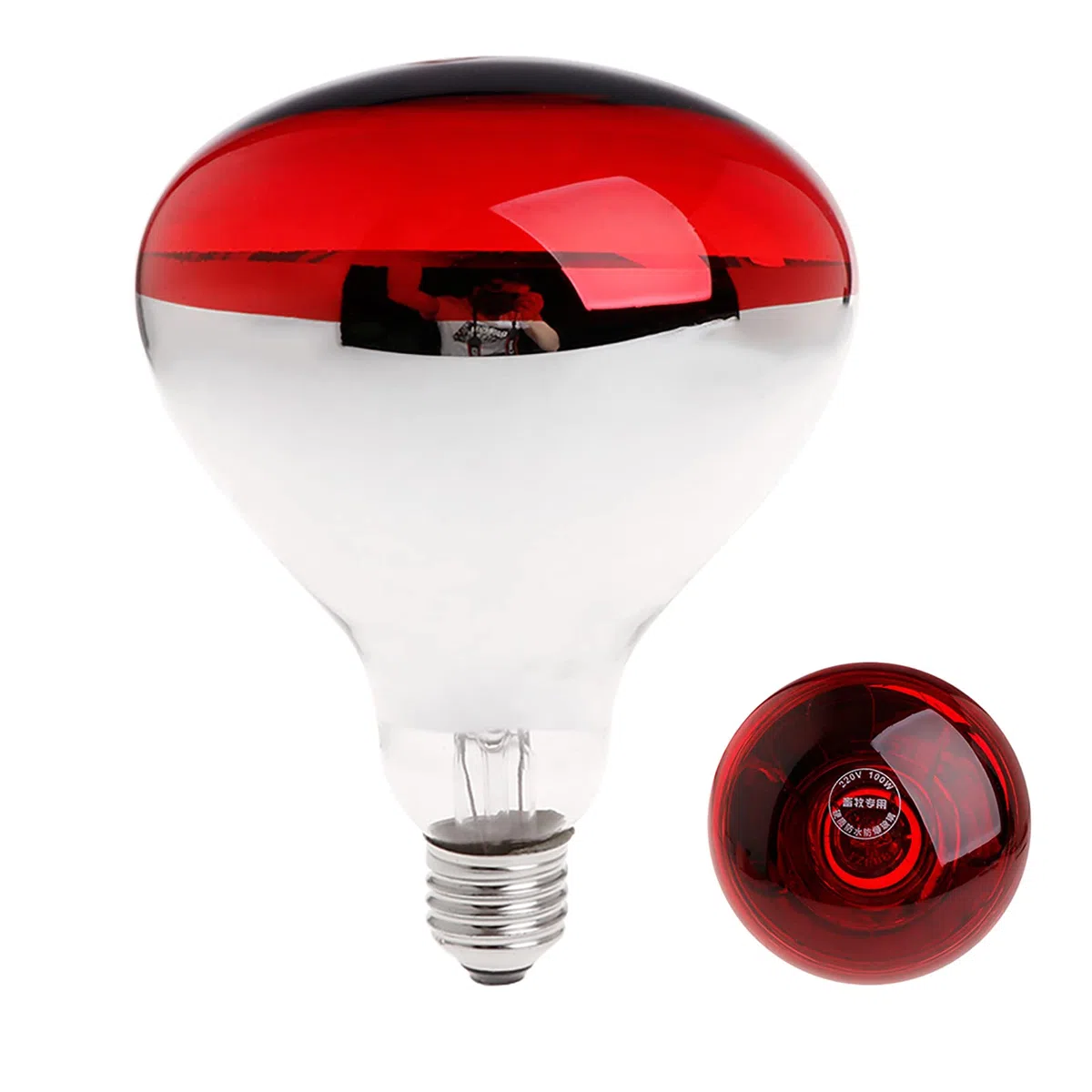 Bombillas De Calor Infrarrojas Rojas Lámpara De Calor Infrarroja para Pollitos Reflector De Inundación Infrarrojo Impermeable Foco Incandescente para Lechones Servicio De Alimentos Bombilla Criadora