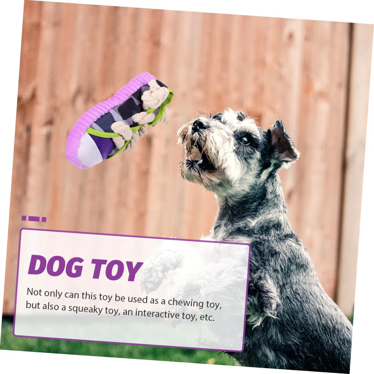ifundom Juguete para Morder Forma de Zapato para Perros Medianos y Grandes, Chirriante y Fácil de Limpiar Cuerda de Algodón y Lona
