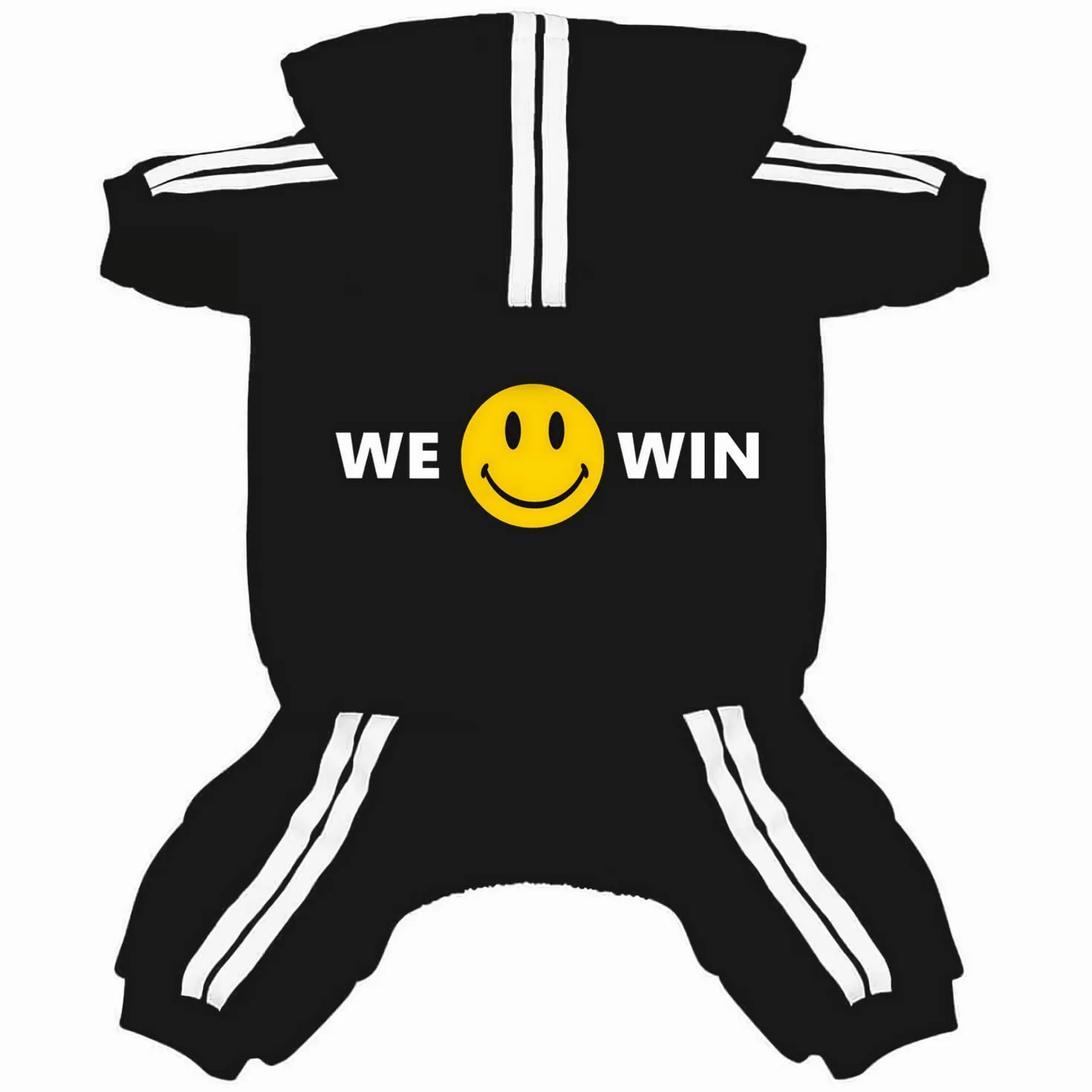 Traje lindo para mascotas, gato, perro, ropa con capucha, chaqueta de invierno, suéter de 4 patas, color negro, para cachorros, perros pequeños a medianos, niños y niñas (XS)