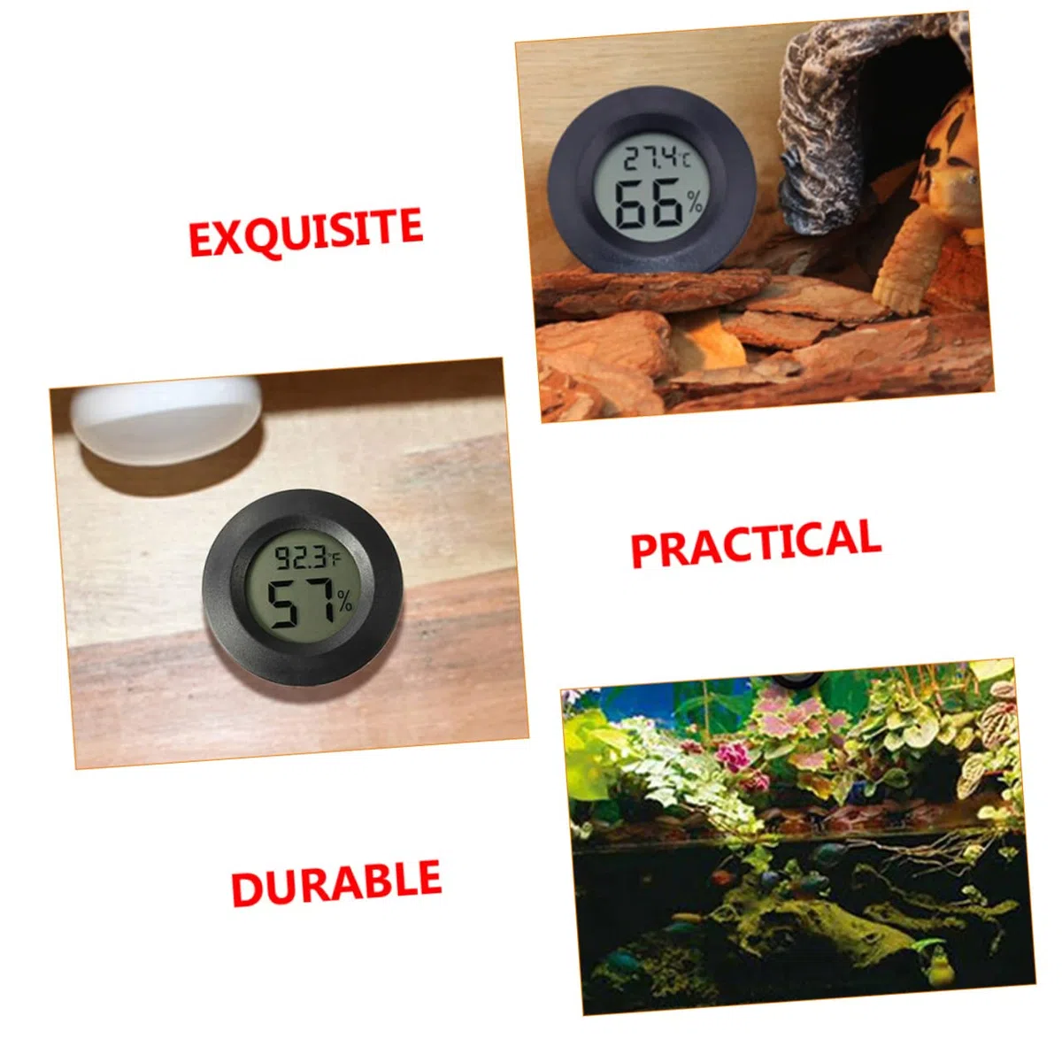 14piezas Higrómetro Digital Mini Para Terrarios y Reptiles Medidor De y Pantalla Lcd Para Interior y Exterior