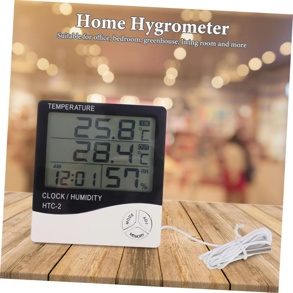 BESPORTBLE 2piezas Termómetro Digital Lcd Para Acuario y Terrario Higrómetro Electrónico Pantalla y Clara Monitoreo De Temperatura Del Agua Para Mantener Un Saludable Para Peces y Plantas