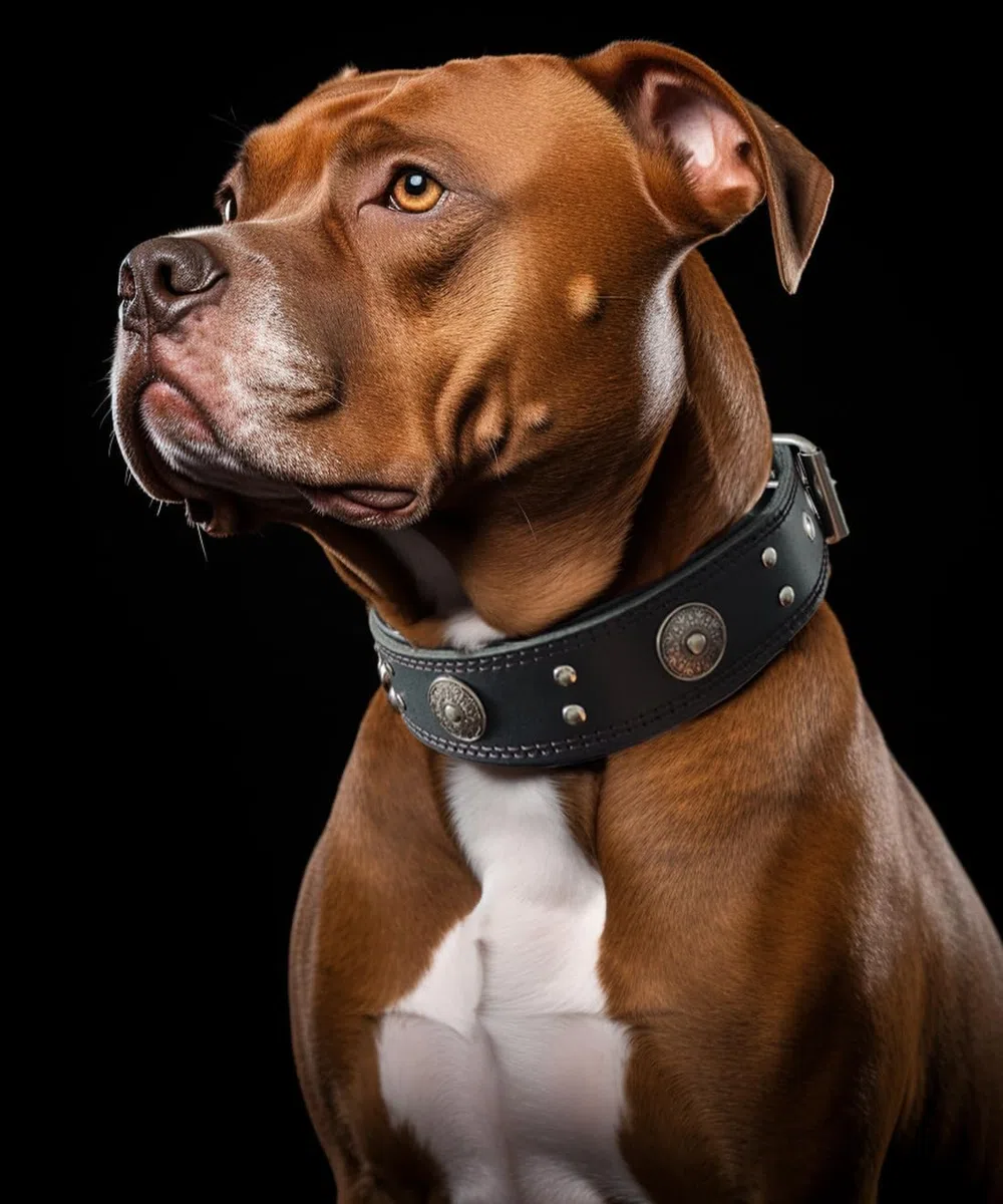 Collar de Perro de Piel, Collar de Piel auténtico Robusto de 5 cm de Ancho, Fabricado a Mano, Suave y Lujoso, una excelente opción llamativa para Razas de Perros Medianas y Grandes, marrón Talla L