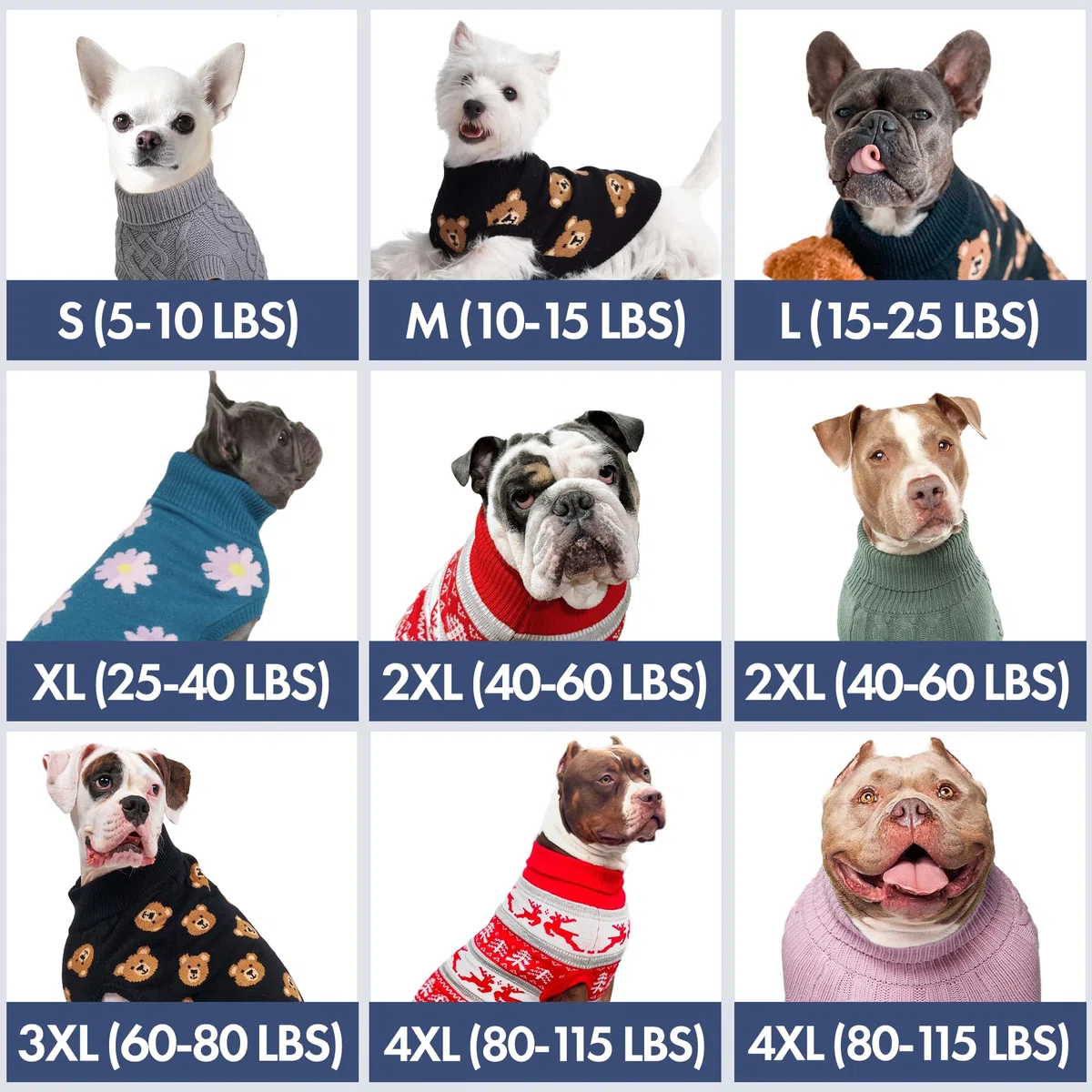 Spark Paws Suéter de punto para perro, suéter de invierno ultrasuave y cálido