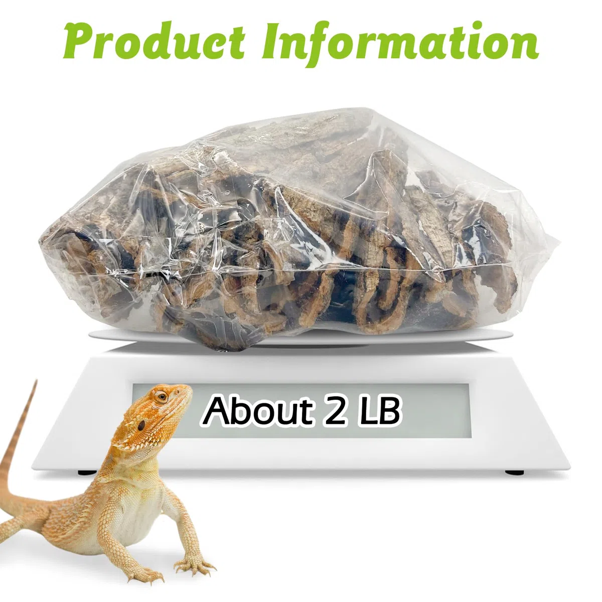 Corteza de corcho para reptiles a granel de 2 libras de madera de corcho para terrario, sustrato de terrario de corcho plano natural para dragón barbudo, serpiente, arañas, cangrejos ermitaños,