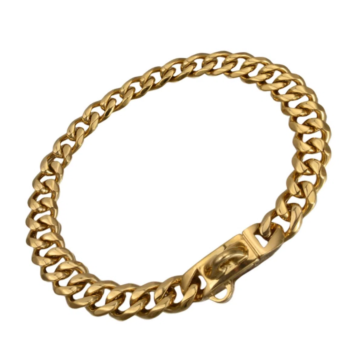 WOONEKY Collar para Perros Dorado de Acero Inoxidable, Resistente al Desgaste y Fácil de Limpiar, Accesorio Adecuado para Cachorros y Adiestramiento