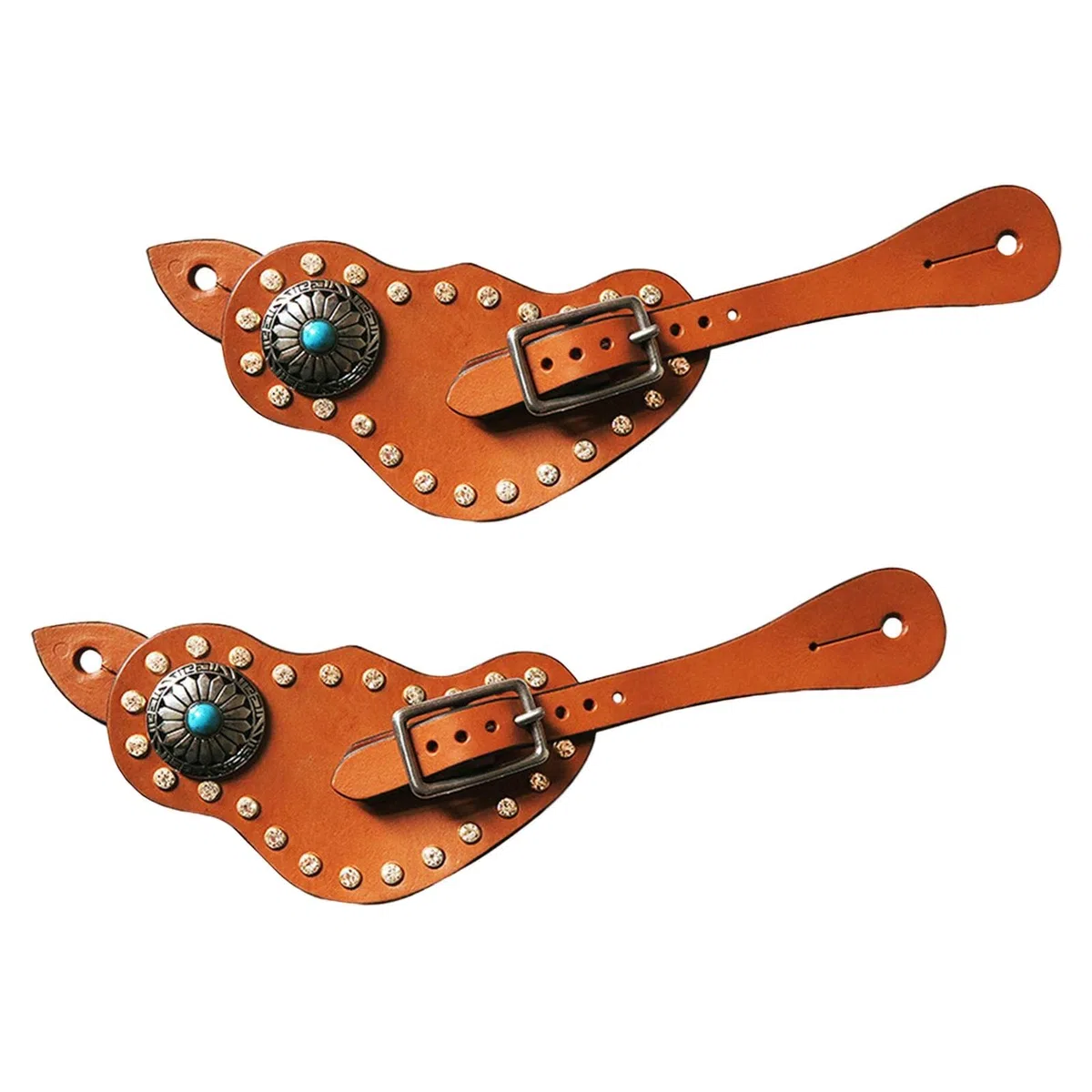 2 Correas para Espuelas con Hebilla, Correas Resistentes para El Entrenamiento de Caballos, marrón