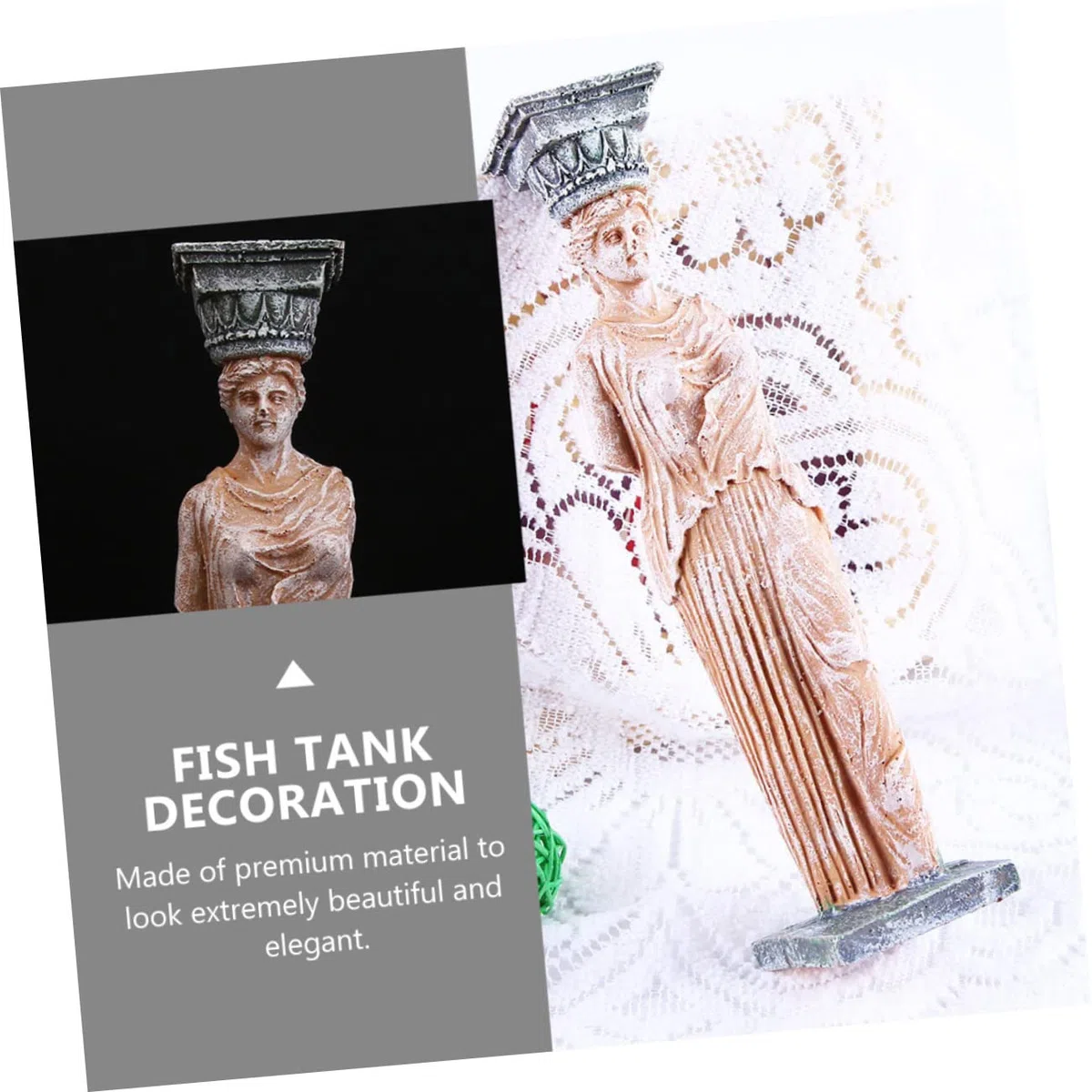 Estatua De Diosa De Resina Para Acuario, Decoración Sumergible, Conjunto De 2 Piezas, Tamaño Mediano, Resistente Al Agua Dulce y Salada, Accesorio Decorativo Para Peceras y Acuarios Domésticos