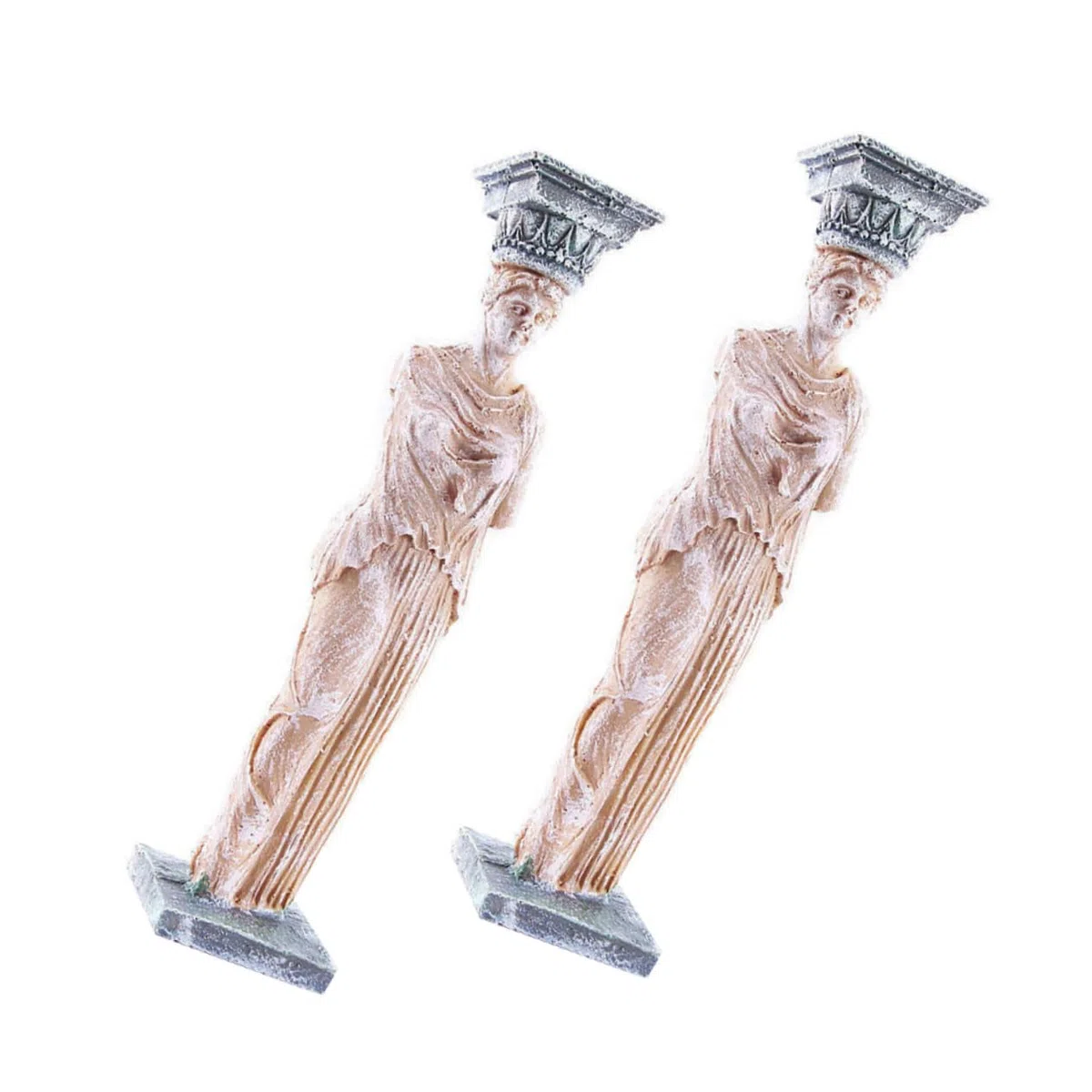 Estatua De Diosa De Resina Para Acuario, Decoración Sumergible, Conjunto De 2 Piezas, Tamaño Mediano, Resistente Al Agua Dulce y Salada, Accesorio Decorativo Para Peceras y Acuarios Domésticos