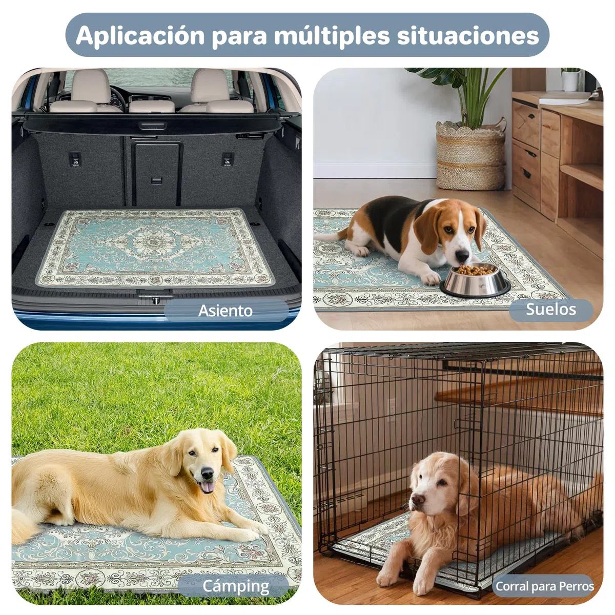 Almohadillas de Entrenamiento Reutilizables para Perros 2 Piezas, 92x122cm Lavables, Superabsorbentes, Antideslizantes, Impermeables, para Perros, Gatos, Conejos y Cobayas