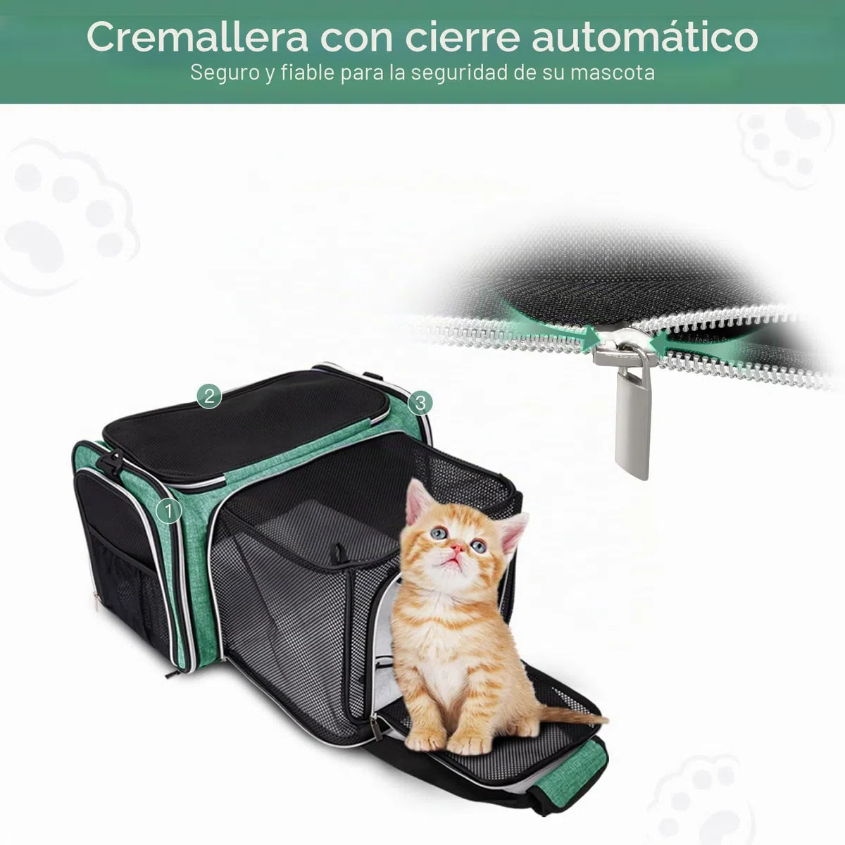 BAGLHER Bolsa transportadora para Gatos, aprobada por aerolíneas, transportador de Mascotas de Lado Suave, 5 Lados, Puertas Abiertas, 3 Lados, expandible, Plegable, con Almohadilla de Forro Polar