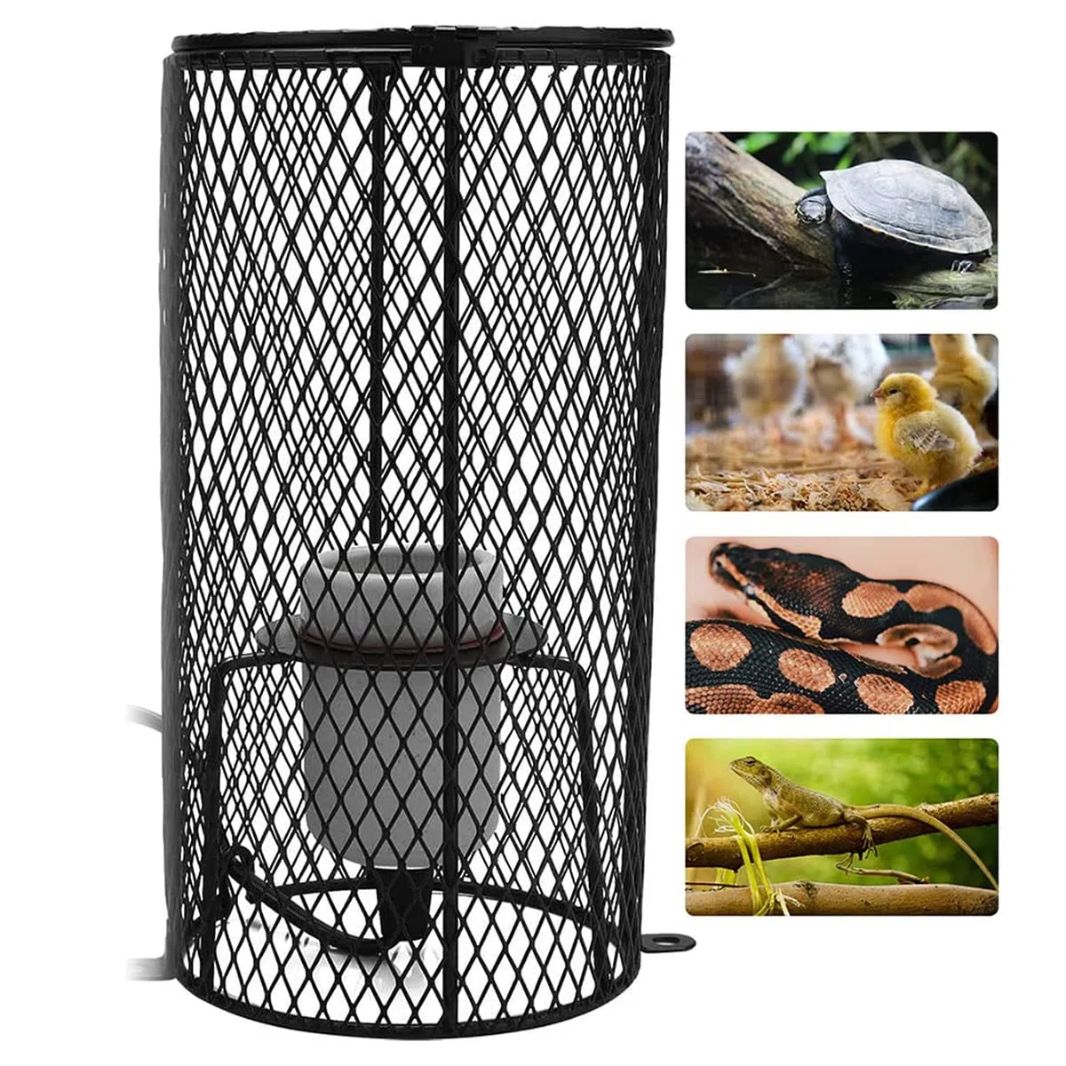 Pantalla Lámpara Resistente Al Calor Reptil, Pantalla Lámpara Calefacción Reptil, para Loros, Lagartos, Tortugas Marinas,25W