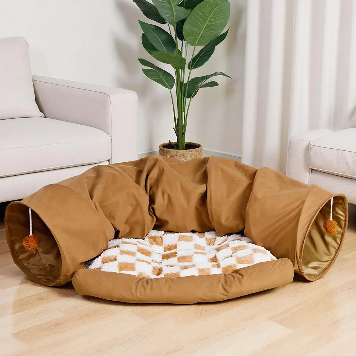 Juguete para Gatos Casa Gruesa Desmontable y Lavable de Ejercicio, | Bolsa para Gatos Juego, Ejercicio, Exploración, Mantiene a los Entretenidos, Fomenta el Ejercicio en el Interior
