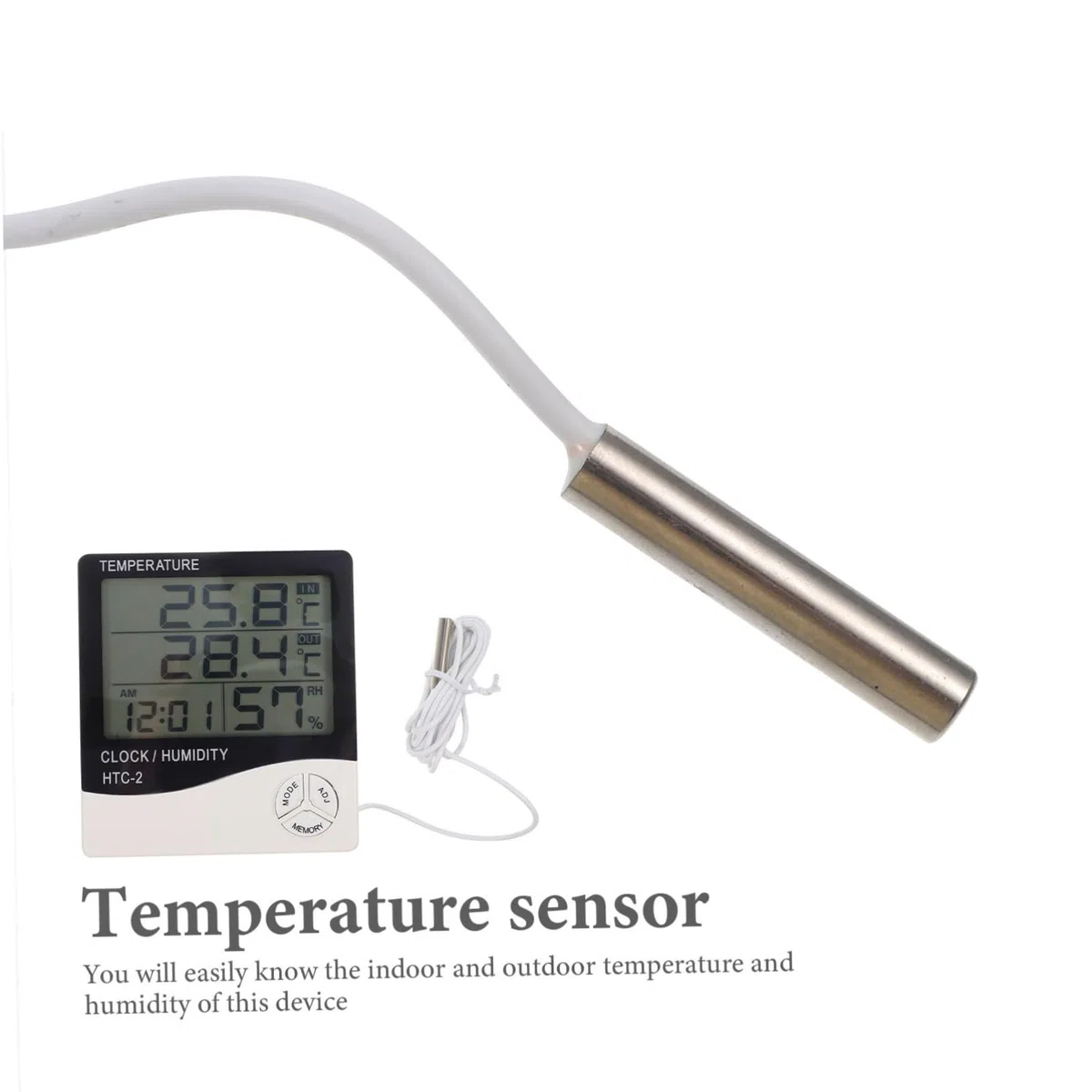 BESPORTBLE 2piezas Termómetro Digital Lcd Para Acuario y Terrario Higrómetro Electrónico Pantalla y Clara Monitoreo De Temperatura Del Agua Para Mantener Un Saludable Para Peces y Plantas