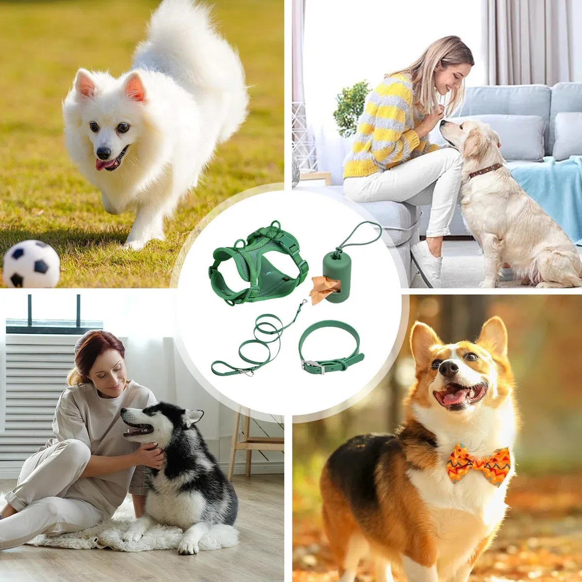 Juego de arneses para Perros, Juego de arneses para Perros pequeños Arnés | Juego de cables con arnés para mascotas sin tirones para perros y cachorros c