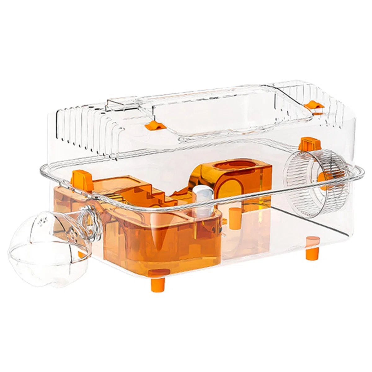 Casa para Hámster con Botella De Agua Y Juguetes Grandes | Jaula Transparente Para Mascotas Pequeñas Para Mascotas: Ratones Enanos, Conejos Sirios, Pequeños Animales, Para En