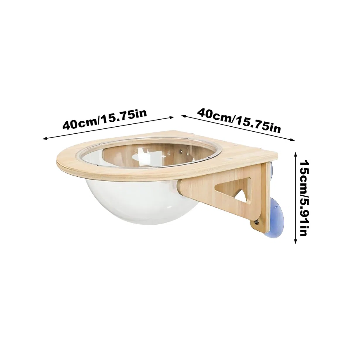 Repisas Para Gatos Para Pared Cueva de Mascotas con Ventosas de | Hamaca Ventana Para Gato Destinado a Trabajo Cocina Sala de Estar Hogar Interior Apartamento Esquina