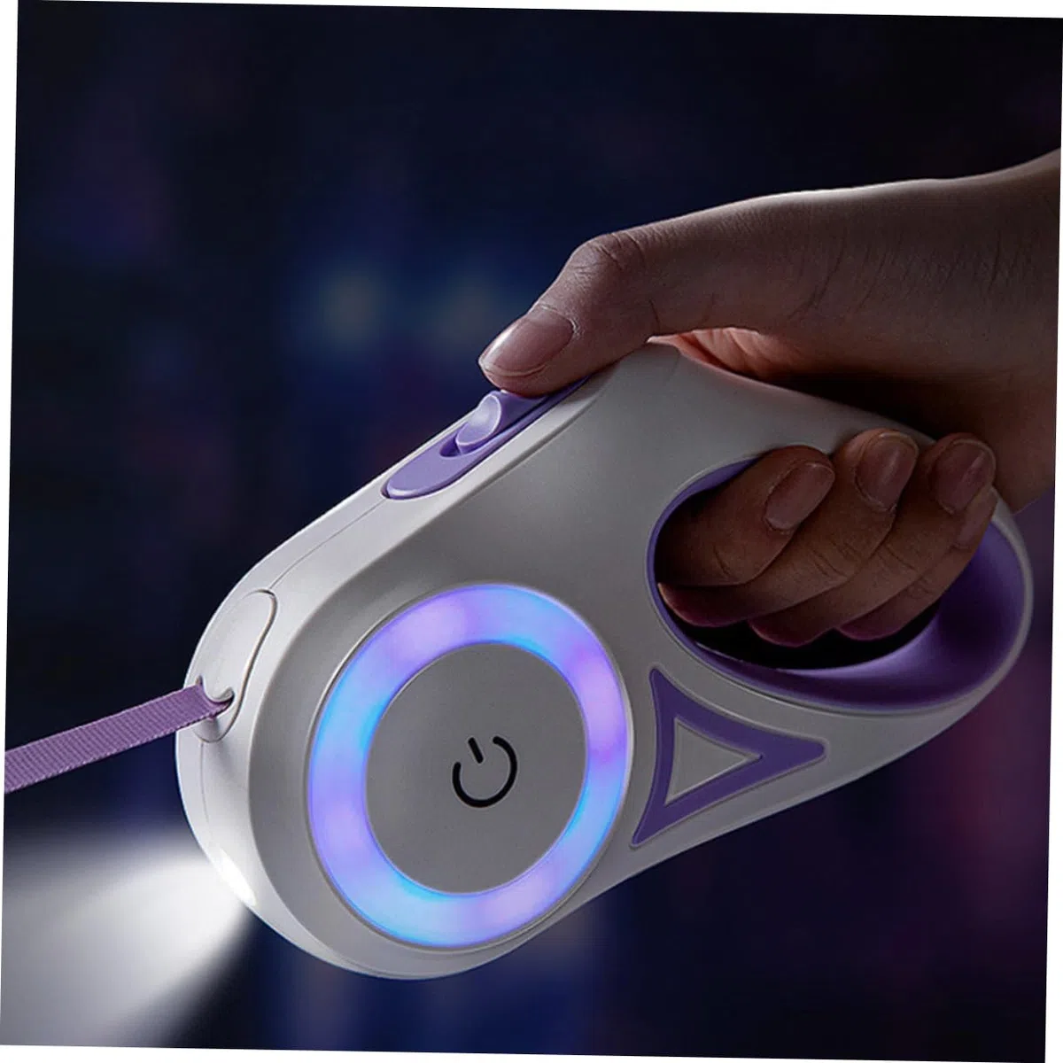 Correa Automática Retráctil para Perros Luz Led y Asa Antideslizante Cuerda Duradera y Resistente para Paseos y Entrenamientos Al Aire Metros