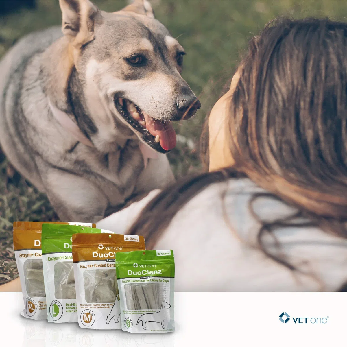VetOne DuoClenz EnzymeCoated Masticables dentales medianos (30 Unidades)