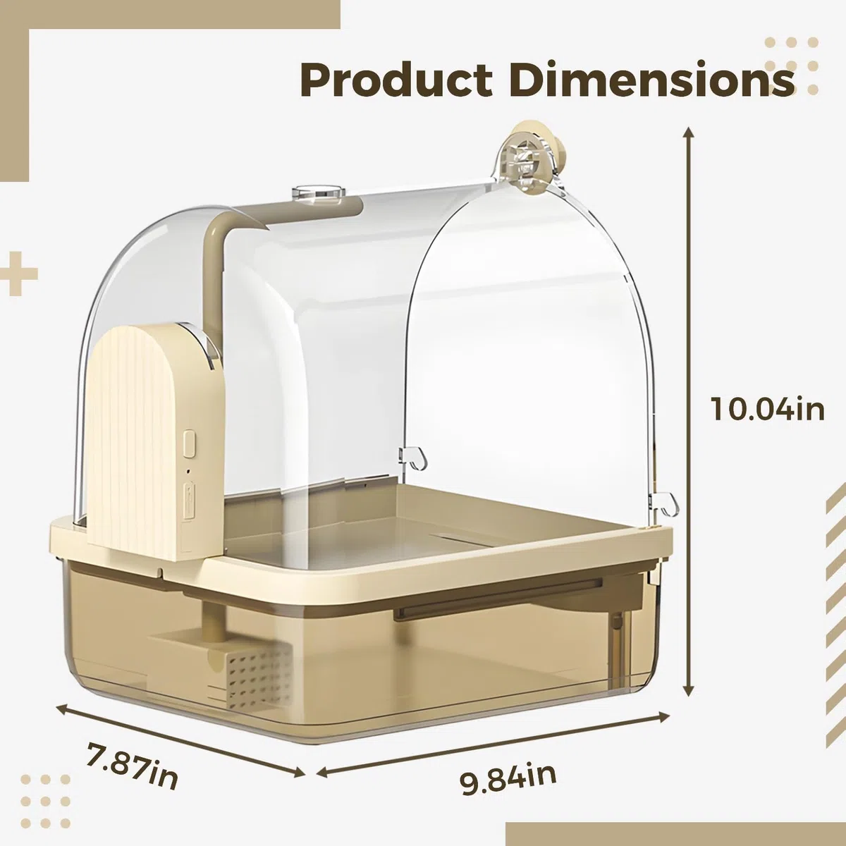 Baño automático para pájaros con sensor, tanque de agua de 1000 ml, ducha eléctrica para pájaros para bañera de loros, batería recargable de 1200 mAh, diseño a prueba de salpicaduras, color