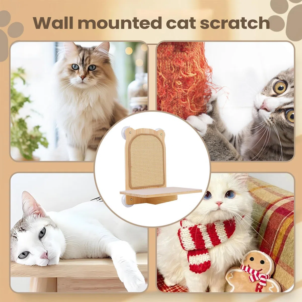 Rascador De Pared Para Gatos Rascador Con Ventosas Para Gatitos | Juguete Afilador Uñas Gatos Para Padres De Mascotas, Entrenadores Y Amantes De Los Animales En Apartamento, Oficina Y