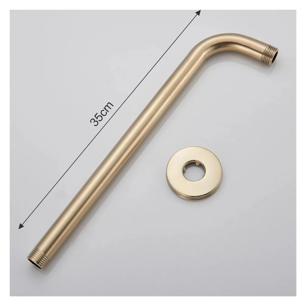 GUYTRM Cabezal de ducha de brazo fijo for montaje en pared y techo, brazo de ducha negro, soporte for cabezal de ducha de baño lingli(Nickel A1)