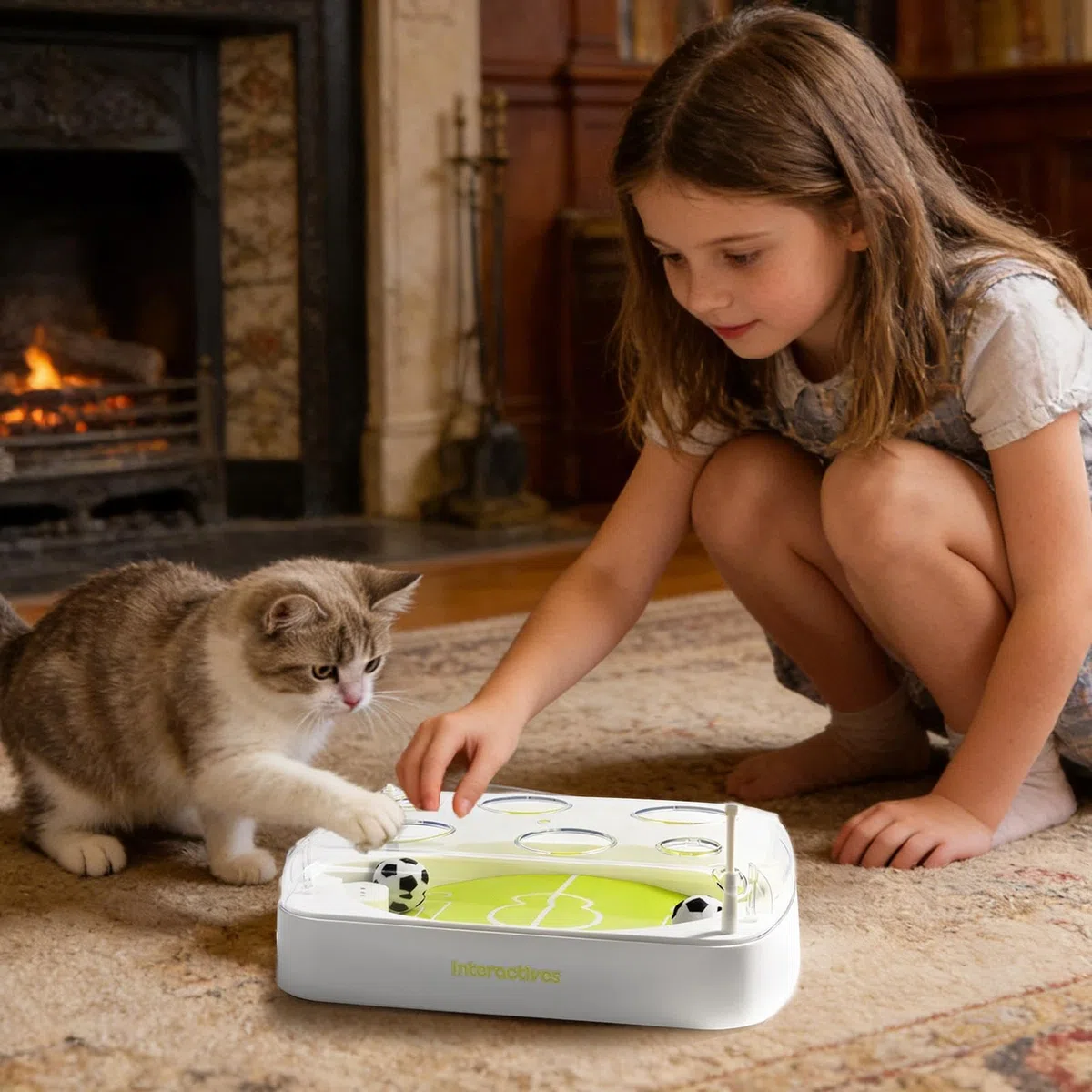 Juguetes para Gato Tipo Pelota Juegos Interactivos de Fútbol para Mascotas