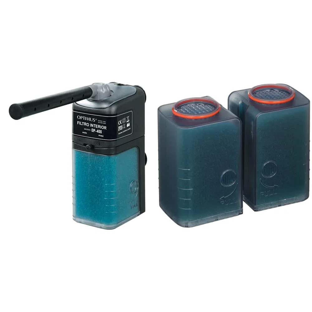 ICA OP400 Optimius 400 - Filtro Interior & OPC400 Carga Foamex y Carbón para Optimus 400