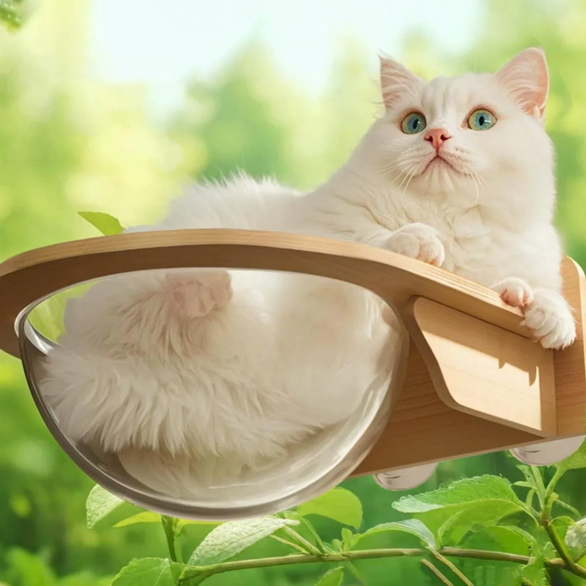 Asiento De Ventana Para Gatos Ahorro Espacio Para Escalada | Hamaca Ventana Gatos Con Ventosas Balcones Salones Dormitorios Estudio Cocinas Terrazas Acristaladas