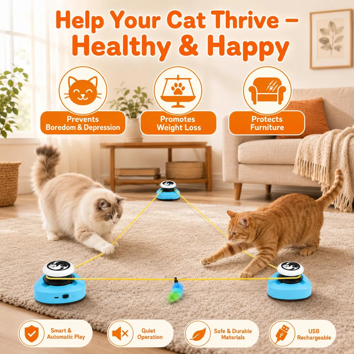 ITSHINY Juguete eléctrico para gatos, juguete interactivo para gatos, autoempleo con caminos ajustables, modos automáticos/manuales, recargable, para jugar activamente la salud