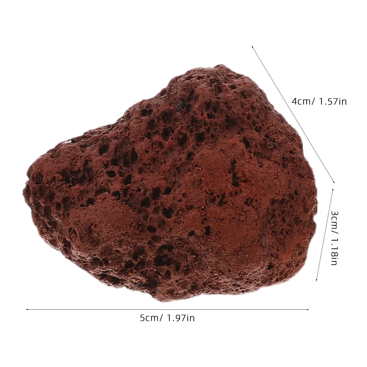 1 Bolsa de Roca volcánica Natural - Grava Decorativa para acuarios - Piedras filtrantes porosas para acuarios de Agua Dulce, Aproximadamente 1,5 kg/Bolsa, 3-5 cm