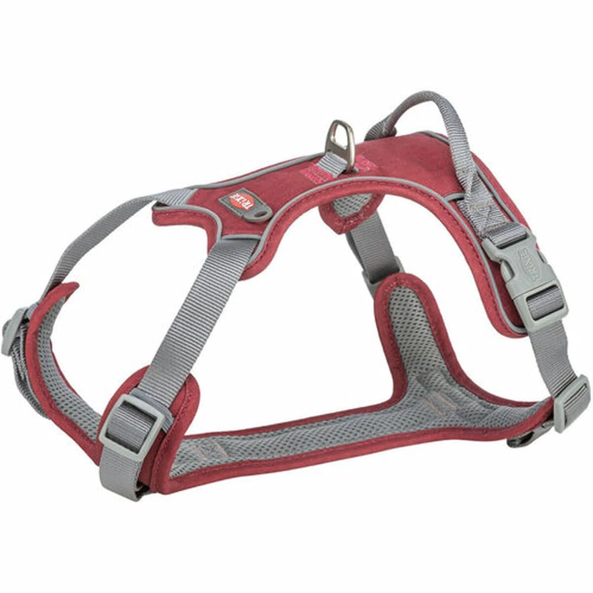 TRIXIE Premium Arnés Active, M–L, 60–75 cm/25 mm, Sangría, para Perros