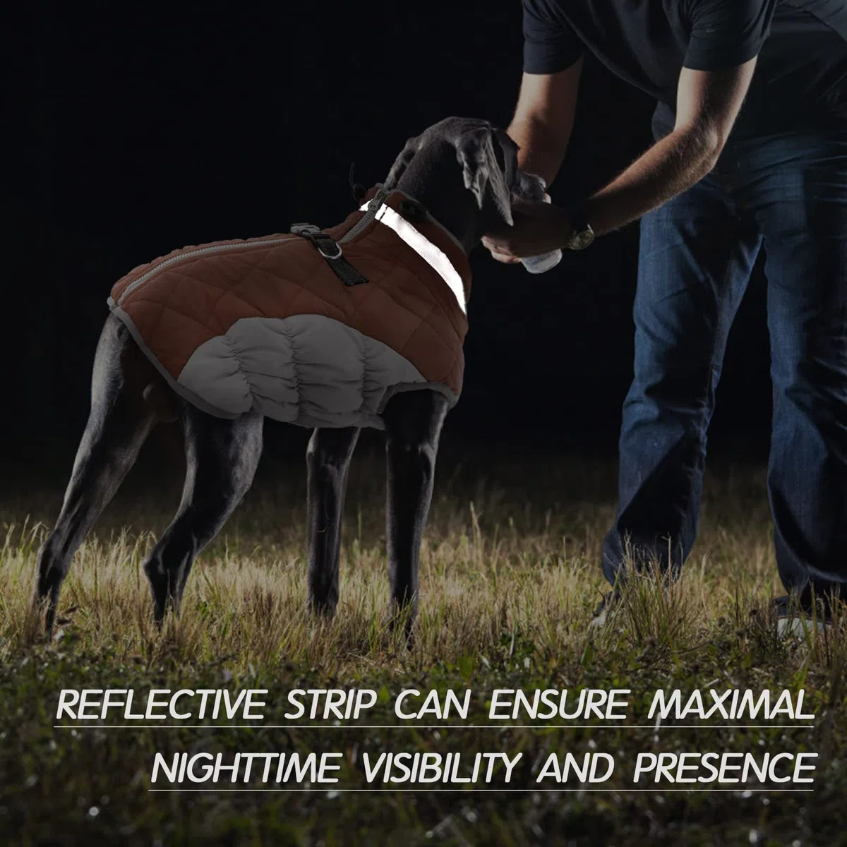Kuoser Perros Abrigo, Impermeable Chaqueta arnes Perro de Invierno, 3XL | Perros Chaqueta impermeable, abrigo cálido de invierno con cremallera, tiras reflectantes y cordón ajustable para exteriores