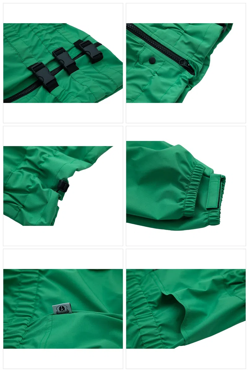Chaqueta impermeable para perros, chaqueta impermeable ligera e impermeable reflectante de seguridad para perro, resistente al viento, chaleco para perros pequeños, medianos y grandes, verde, S