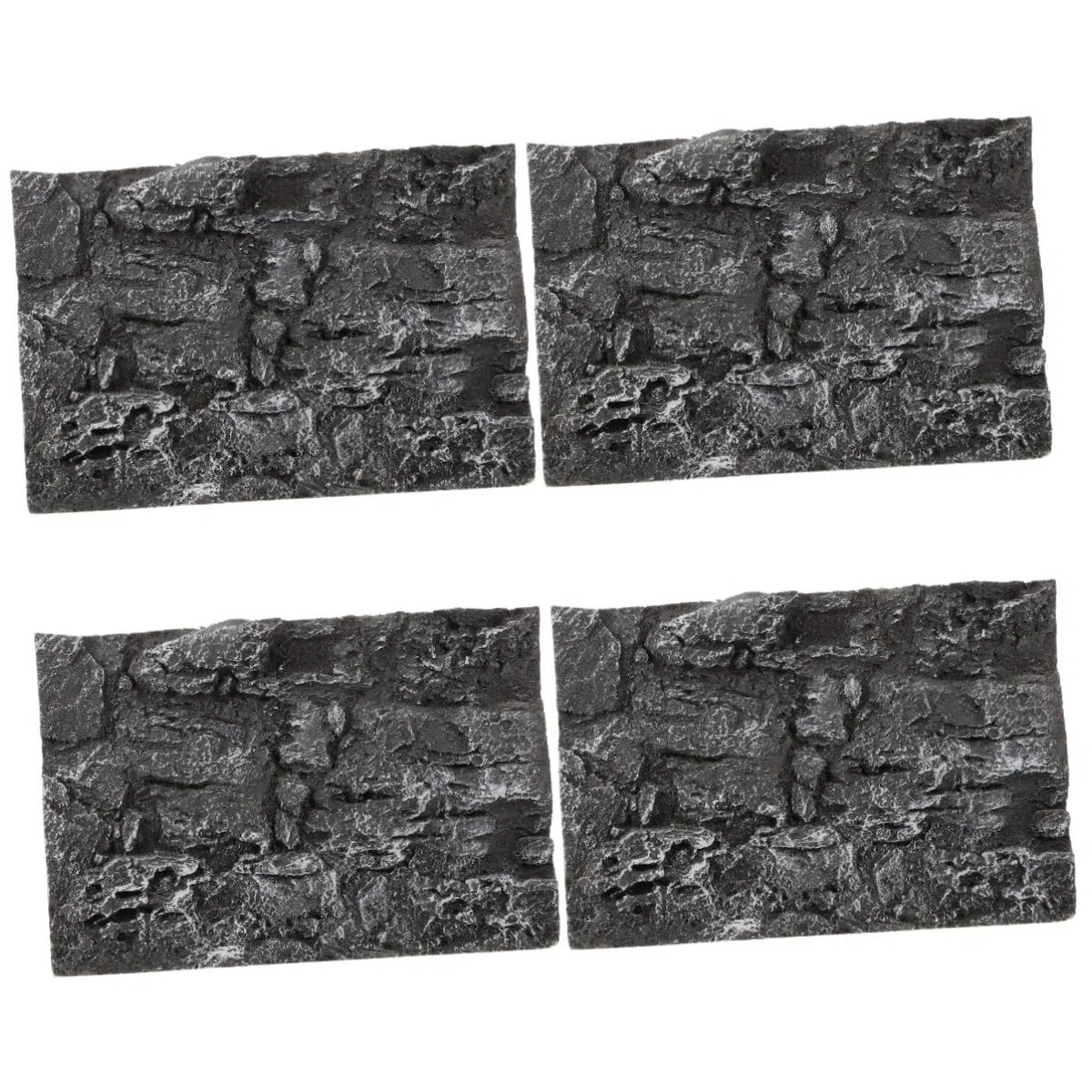 4piezas Fondo para Acuarios De Reptiles y Peces Decoración De Rocas para Tanques De Tortugas y Terrarios Diseño Natural y Ligero para Crear Paisajes Acuáticos