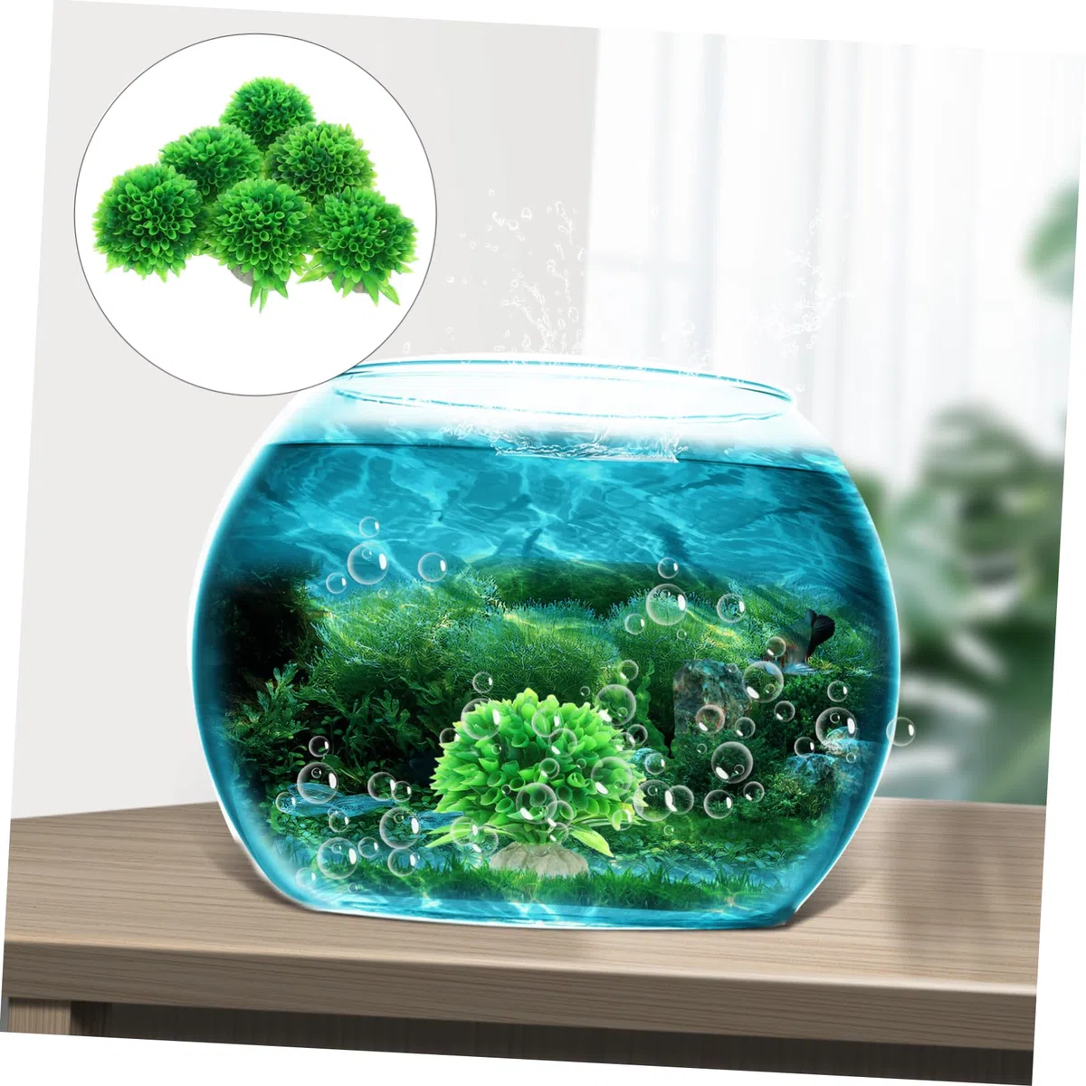 BESPORTBLE 5 Juegos Adornos De Acuario Planta Artificial para Pecera Disfraz De Equipo Plantas De Agua Falsas Decoración De Plantas Falsas De Juguete Tanque El Plastico 6 Piezas * 5