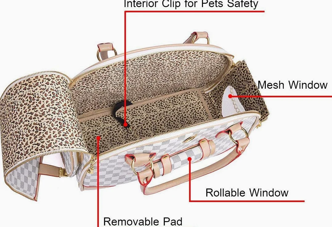 Dog Puppies Chihuahua - Juego de bolsas de regalo plegables para gatitos y aviones, se puede utilizar para pequeñas bolsas de viaje para mascotas (L, marrón)