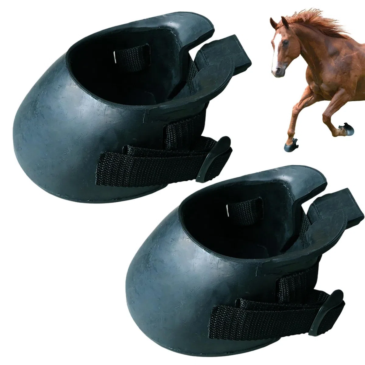 Botas para Pezuñas de Caballo Antideslizantes Cómodas con Correa Ajustable