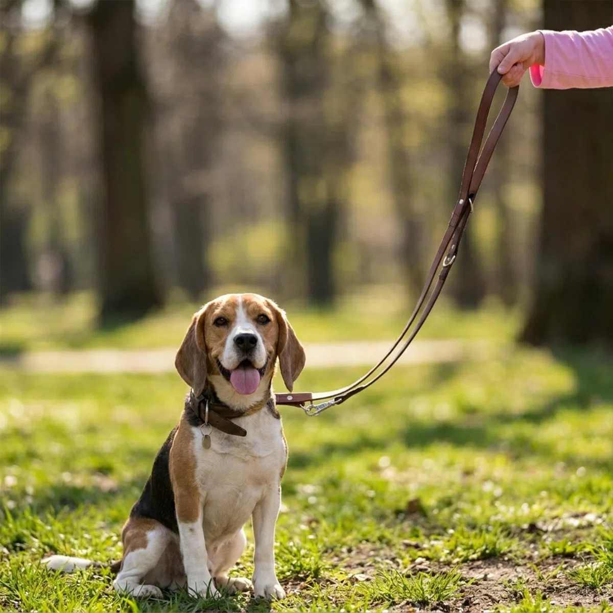 Ferplast Feplast 75147958 Correa para El Adiestramiento de Perros VIP Ga22/200, Robusto Cuero de Toro, Longitud Regulable, 22 Mm x L, 120 x 200 Cm Marrón