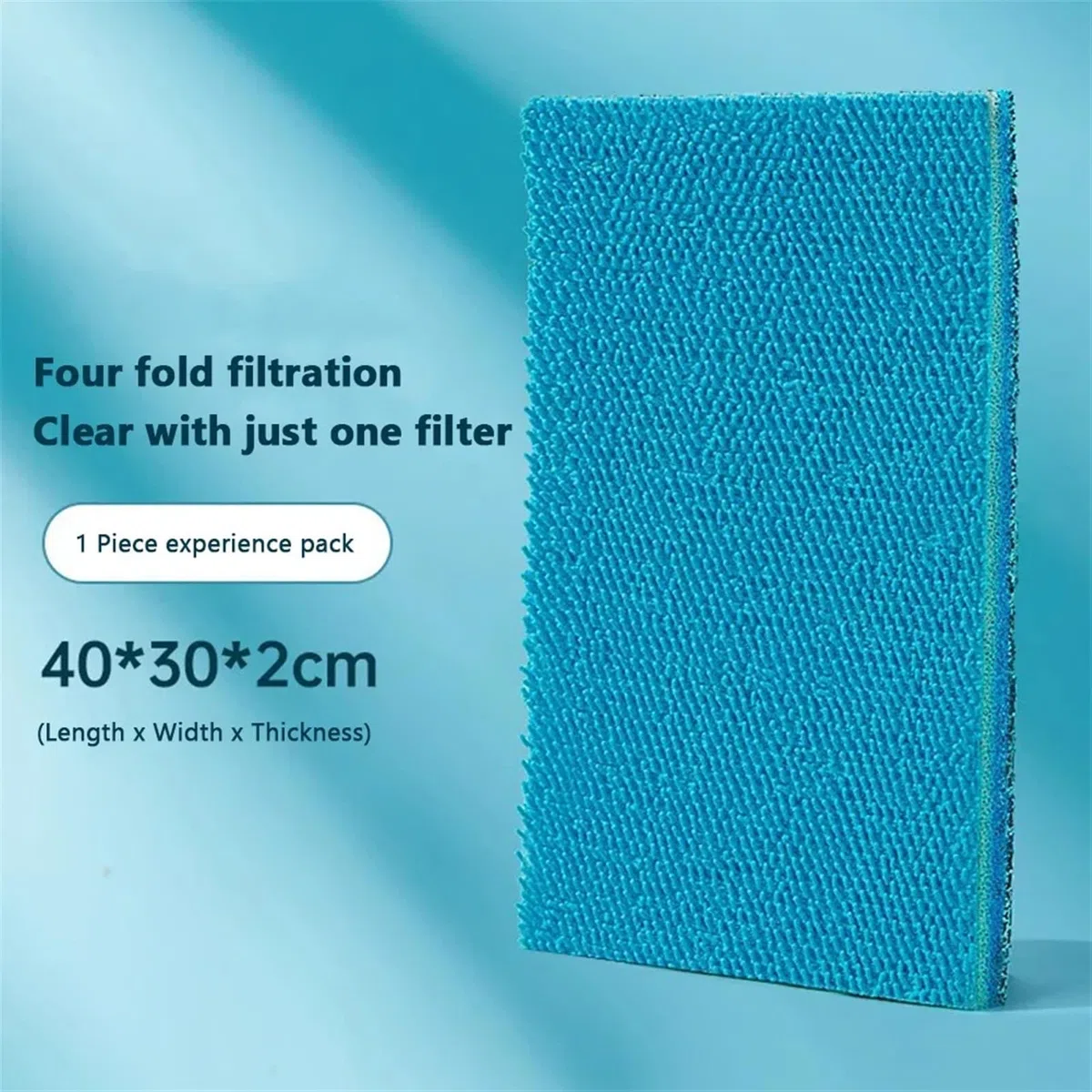 Almohadilla de esponja para filtro de acuario, Esponjas de filtro acuario 4 capas sin pegamento, lavables y recortables(40 x 30cm)