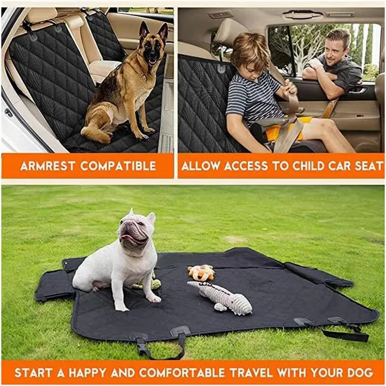 Cubierta Protector de Asiento Trasero de Coche para Mascota para Toyota Crown Hybrid 2016-2023, Funda Perros Coche Impermeable Antidesliante, Accesorios Interiores Coche