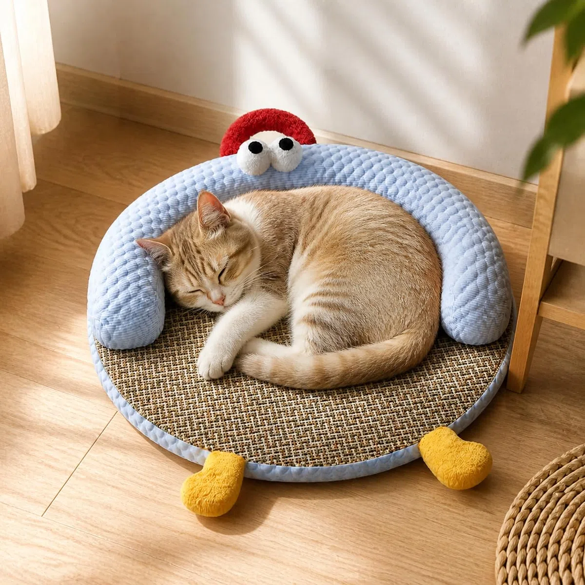 Cama Redonda para Mascotas Lavable, L, 60cm diámetro, para <9kg