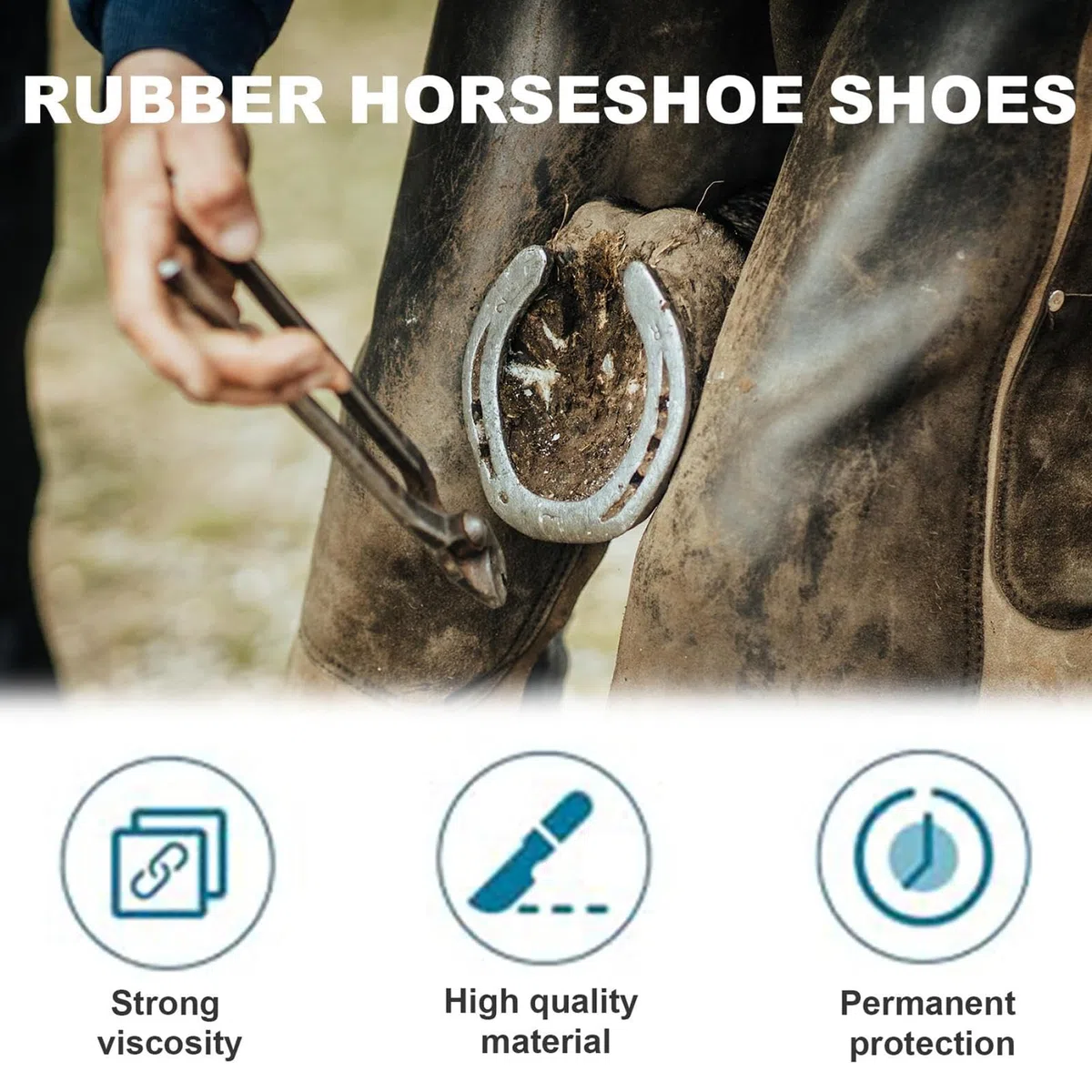 Botas de Caballo de Caucho, Polainas para Caballos | Zapatos de Protección para Zuecos,Zapatos de Caballo de Diseño Especial para Entrenamiento, Rehabilitación y Competencia