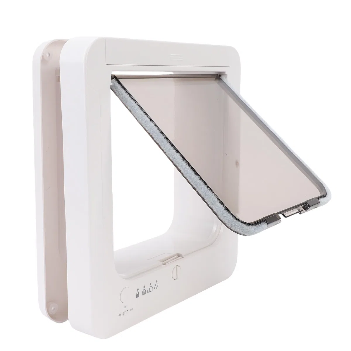 ASHATA Puerta Inteligente para Gatos para Interior y Exterior, Puerta para Mascotas con Detección Automática con Collar Activado, Fácil Instalación, para el Hogar