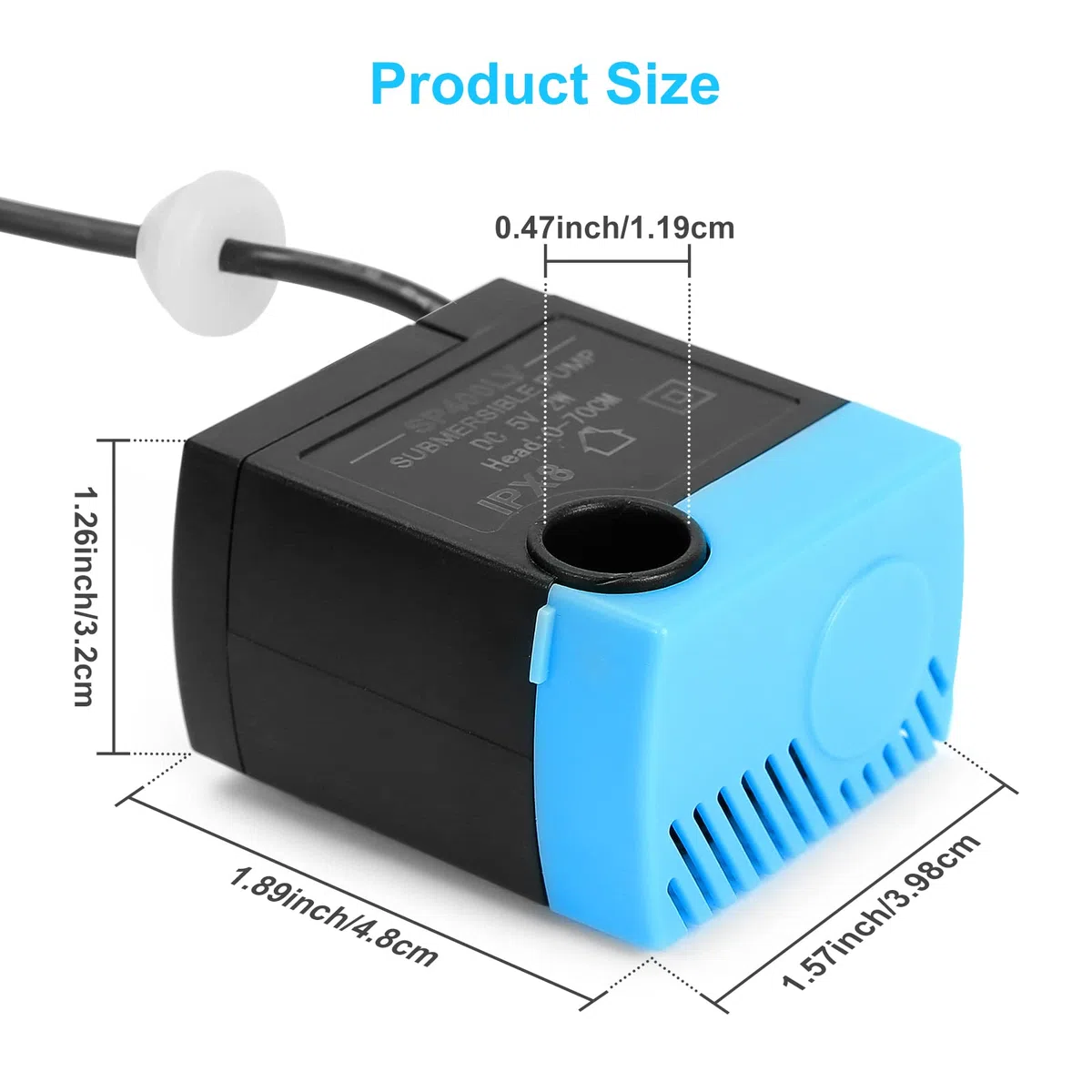 SP-400LV Bomba de fuente de agua para gatos y perros con ojales, bomba de repuesto USB para fuentes de consumo de mascotas compatible con mariposa, 1/2 galón, 1 galón, 2 galones