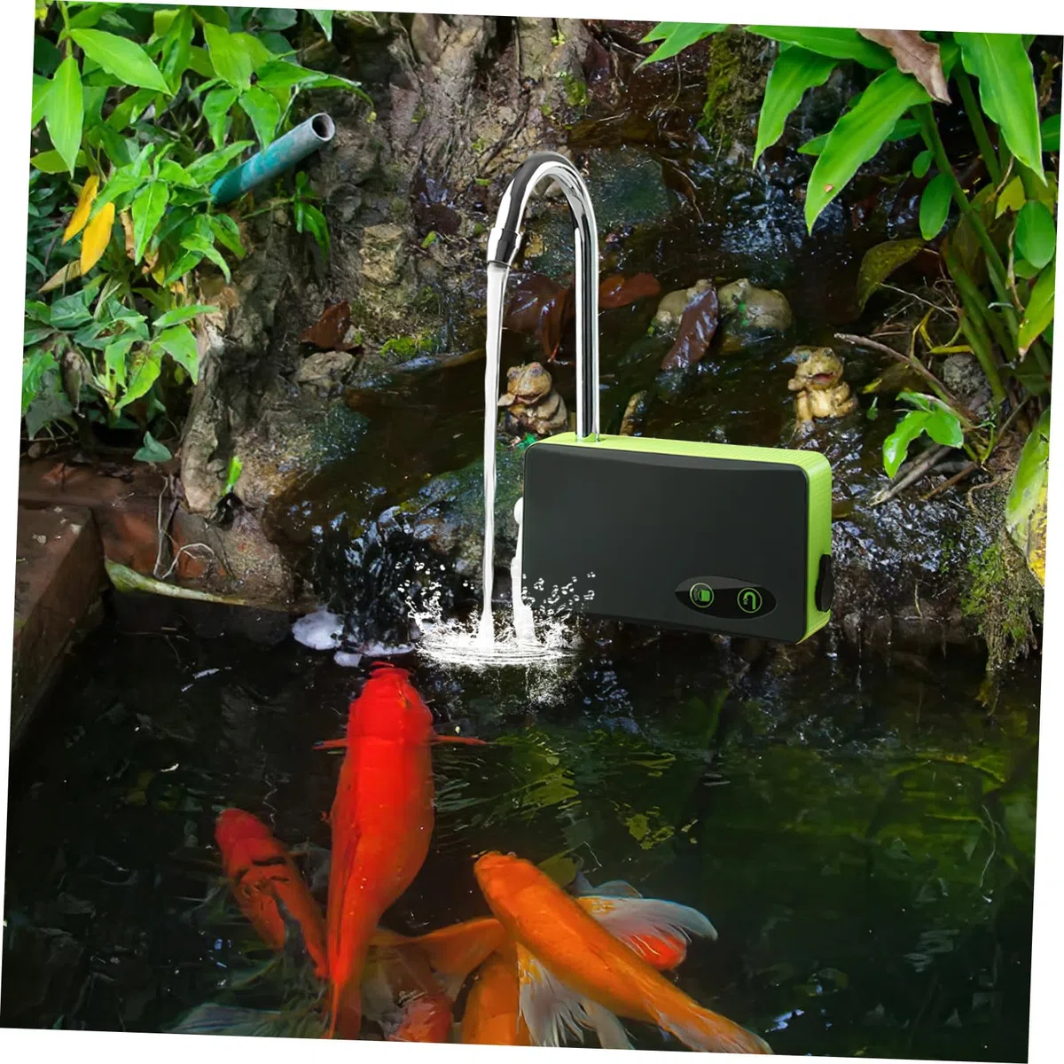 Abaodam Bomba De Oxigenación Portátil para Pesca Absorbe Agua y Mezcla Cebos Recargable y Silenciosa para Acuarios y Actividades Al Aire Verde