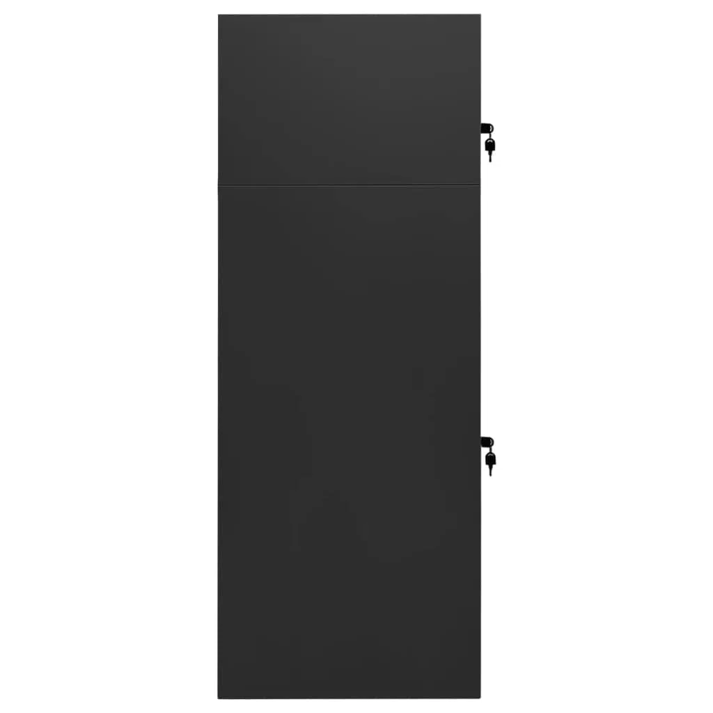 Armario para silla de montar de acero antracita, 53 x 53 x 140 cm, con soporte para sillín y puertas con cerradura para equitación, establo y cámara, almacenamiento seguro y práctico almacenamiento