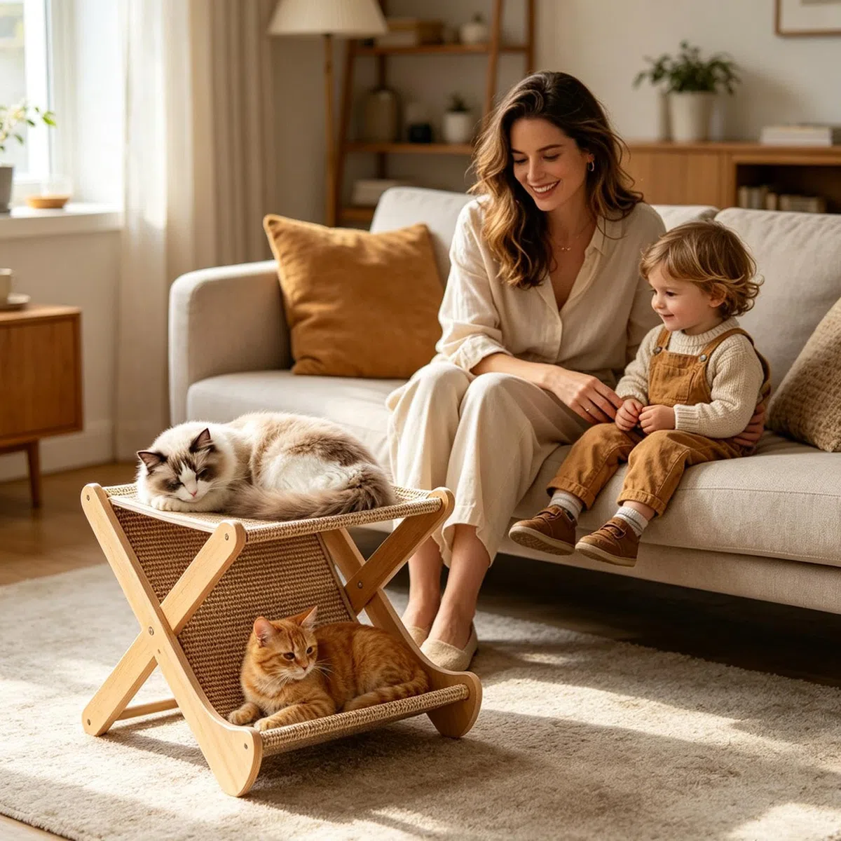 Casa de cartón para gatos Juguete Interactivo Plegable 2 Capas Multiusos | Casa De Cartón Para Gatos para el hogar, el salón, tiempo en familia, estimulación mental interior y viajes al aire libre