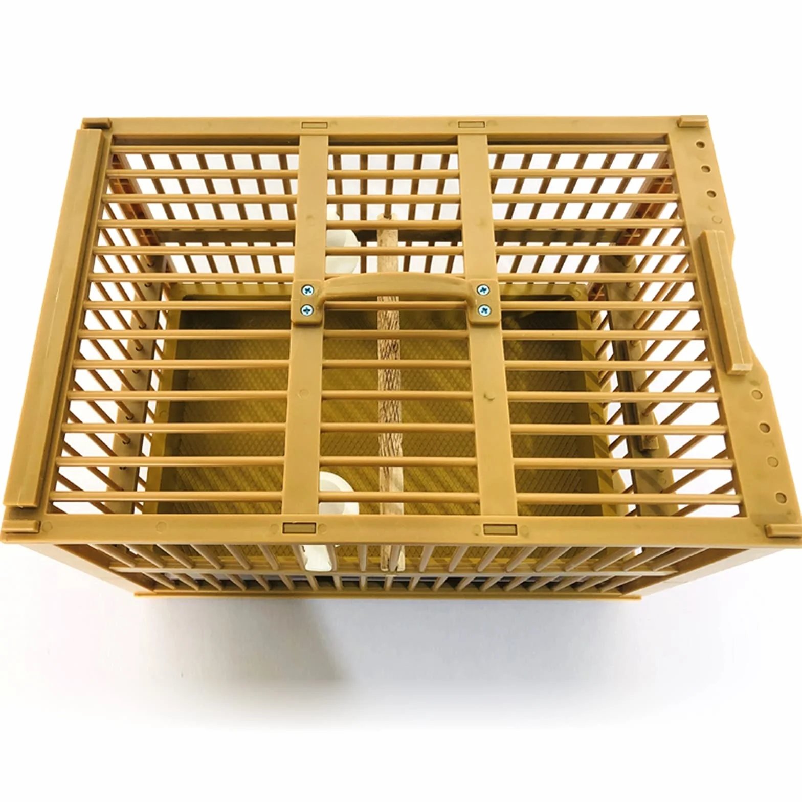 Jaula de pájaros Jaula de bambú Jaula de bañera de bañera Easy Clean Portable Portable Aviary Suministros de avión adecuados para pájaros pequeños Nido de Pájaro