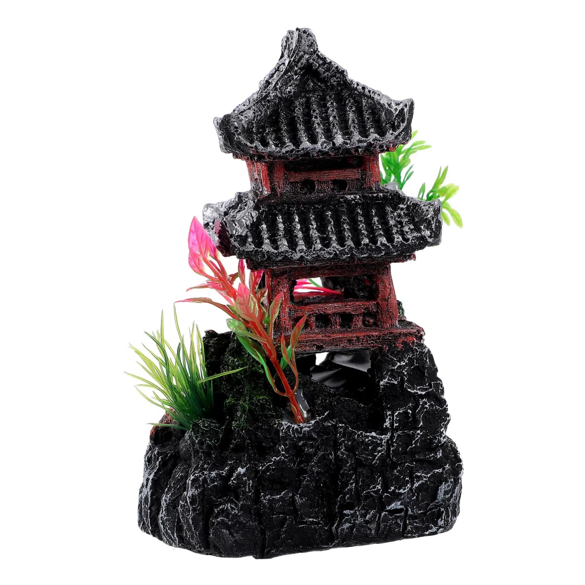 GANAZONO 3piezas Casa De Resina para Peceras Adorno Acuario Decorativo Refugio Natural para Peces Accesorio De Paisajismo Acuático para Decoración De Hogar y Oficina