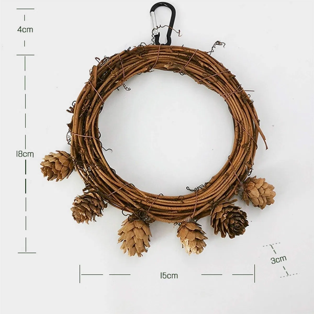 Juguetes de casa para pájaros para Columpios y posados, Nido de pájaros Tejido de ratán Natural Puro, 15x18cm